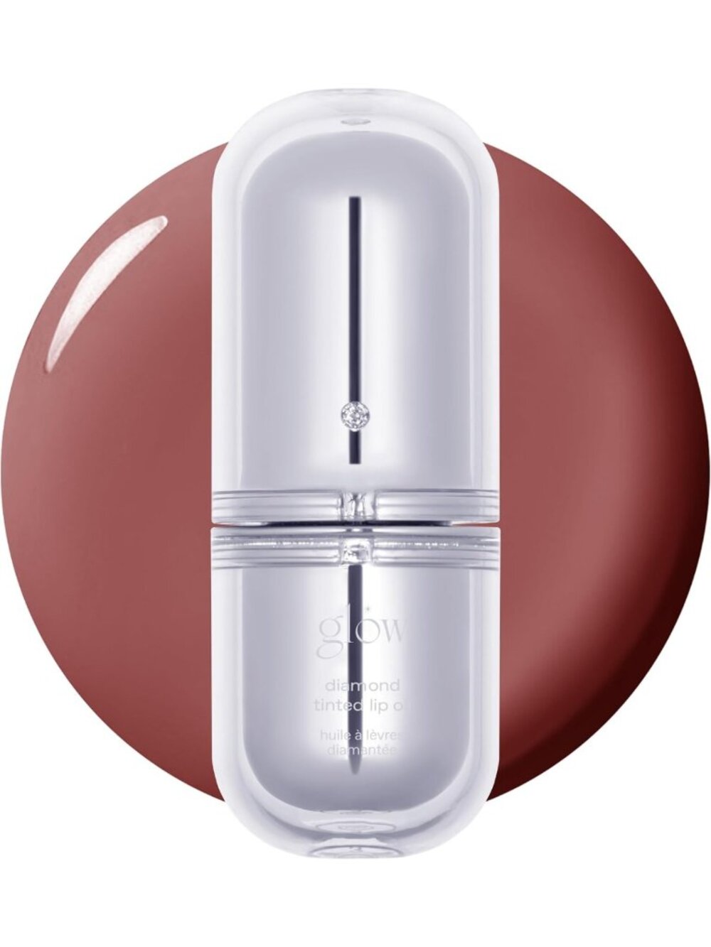 Glow Diamond Tinted Lip Oil - Korean Makeup, Hydrating, Sheer Color, 0.1oz